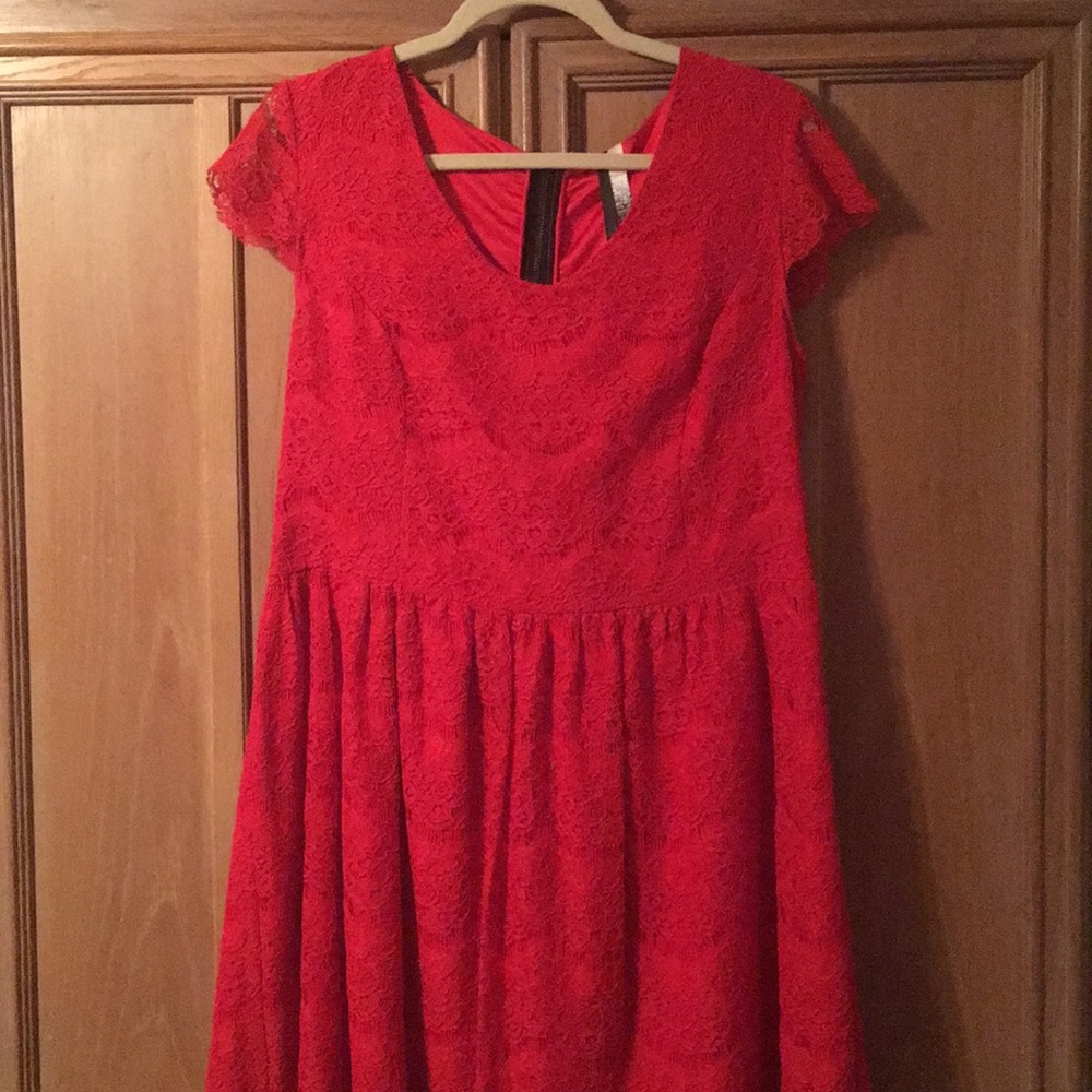 Kenzie Red Lace Dress